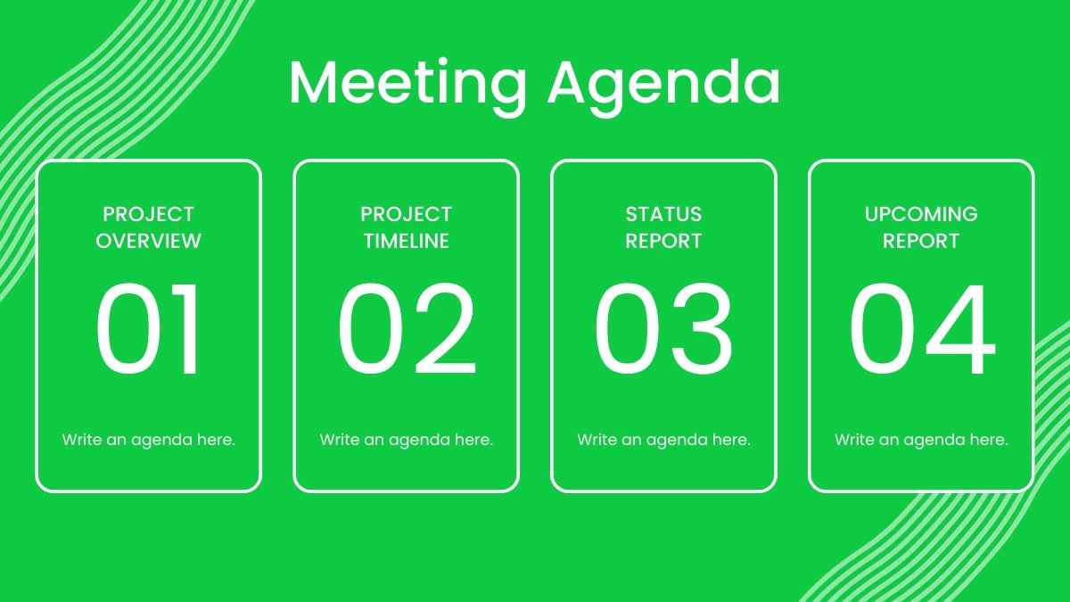 Plantillas Minimalistas para la Agenda de Reuniones de Negocios - diapositiva 3