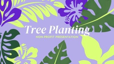 Slides Carnival Google Slides and PowerPoint Template Green and Periwinkle Modern Nature Tree Planting Presentation 1