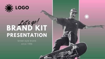 Kit de Marca con Gradiente Rosa y Verde Plantillas