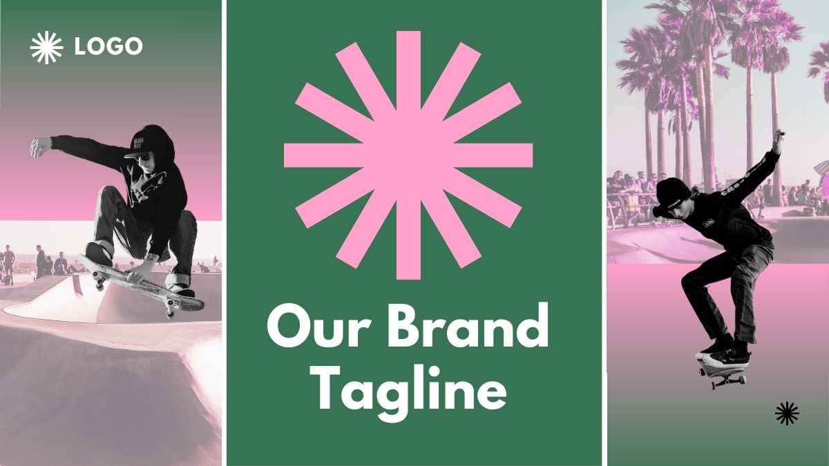 Pink and Green Gradient Branding Kit Slides - slide 10