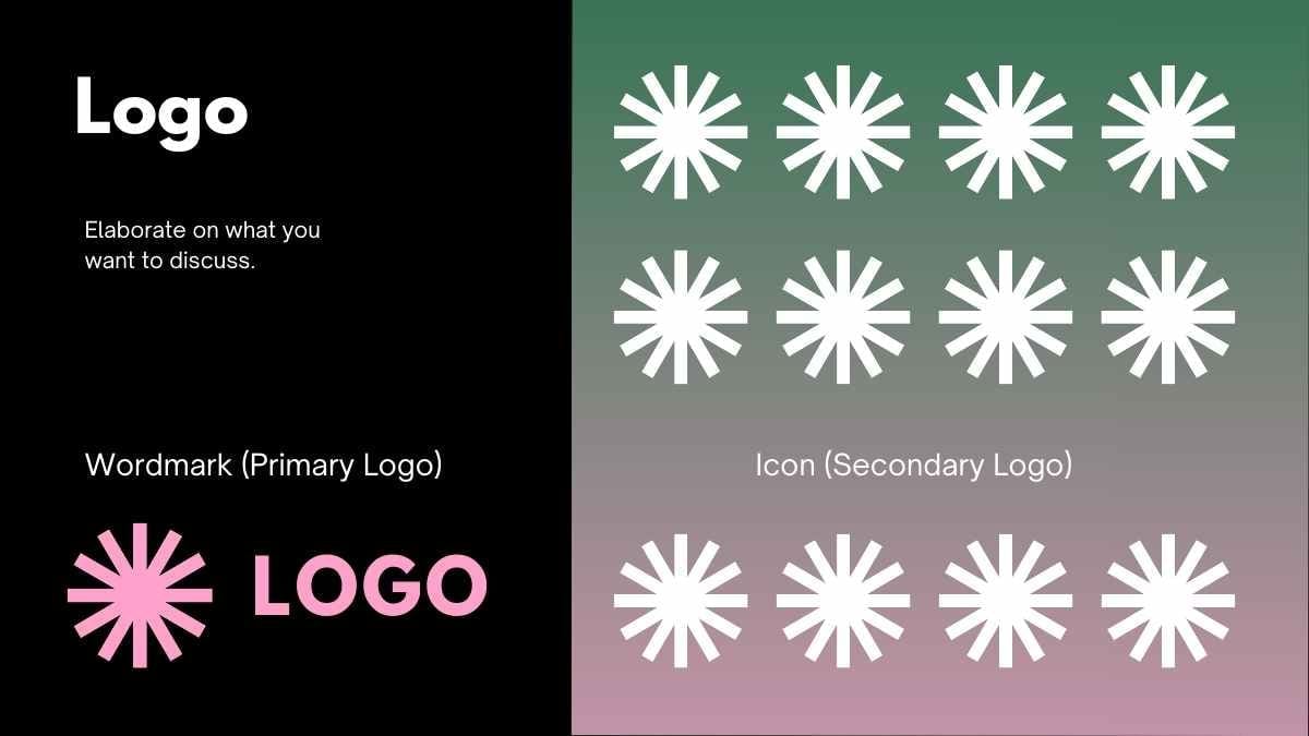 Pink and Green Gradient Branding Kit Slides - slide 13