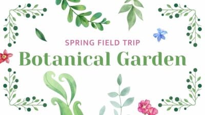 Aesthetic Watercolor Botanical Garden Field Trip Slides