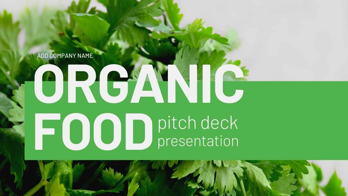 Modern Organic Food Pitch Deck - slide 1