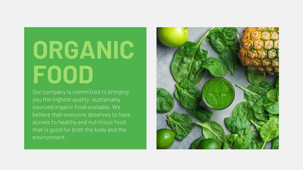 Modern Organic Food Pitch Deck - slide 7