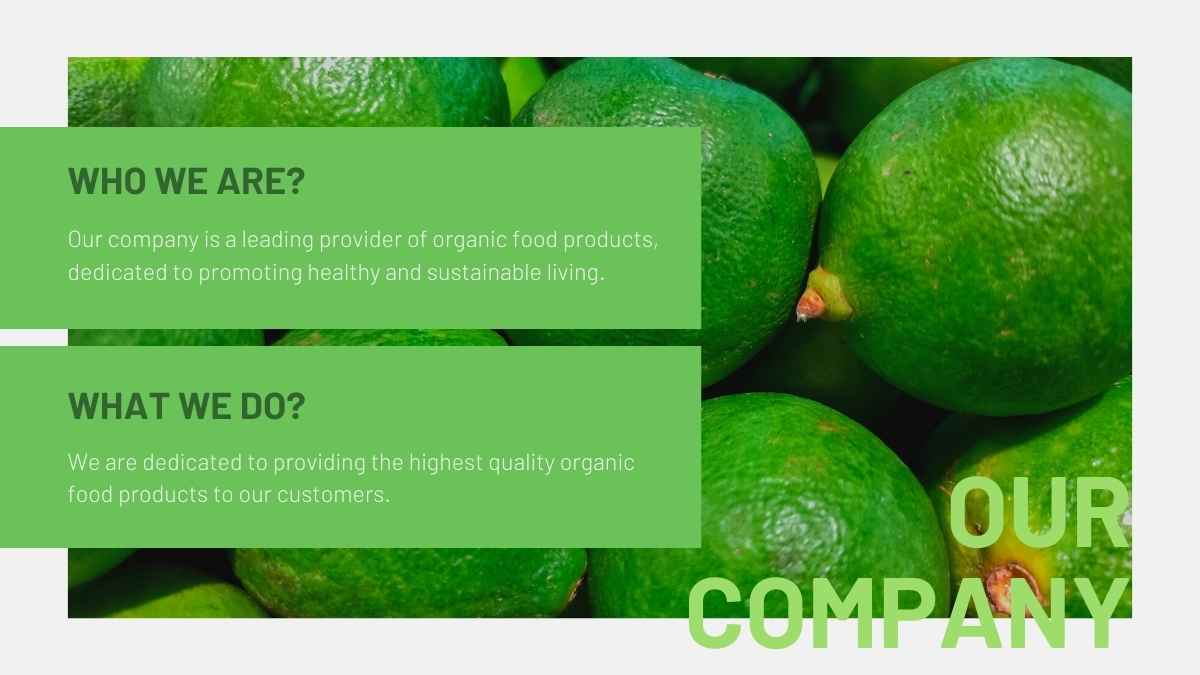 Modern Organic Food Pitch Deck - slide 8