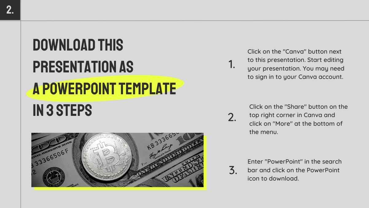 Plantillas Modernas Minimalistas en Gris y Amarillo Neón para Presentación de Empresa Blockchain - diapositiva 3