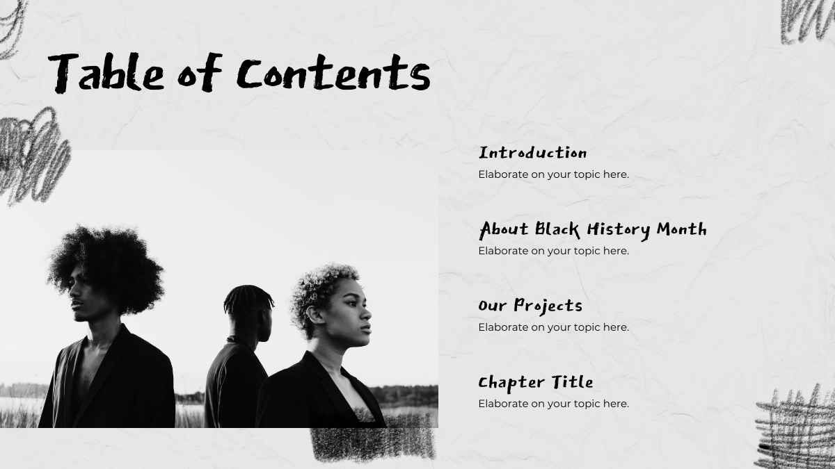 Grunge Black History Month Appreciation Program - slide 2