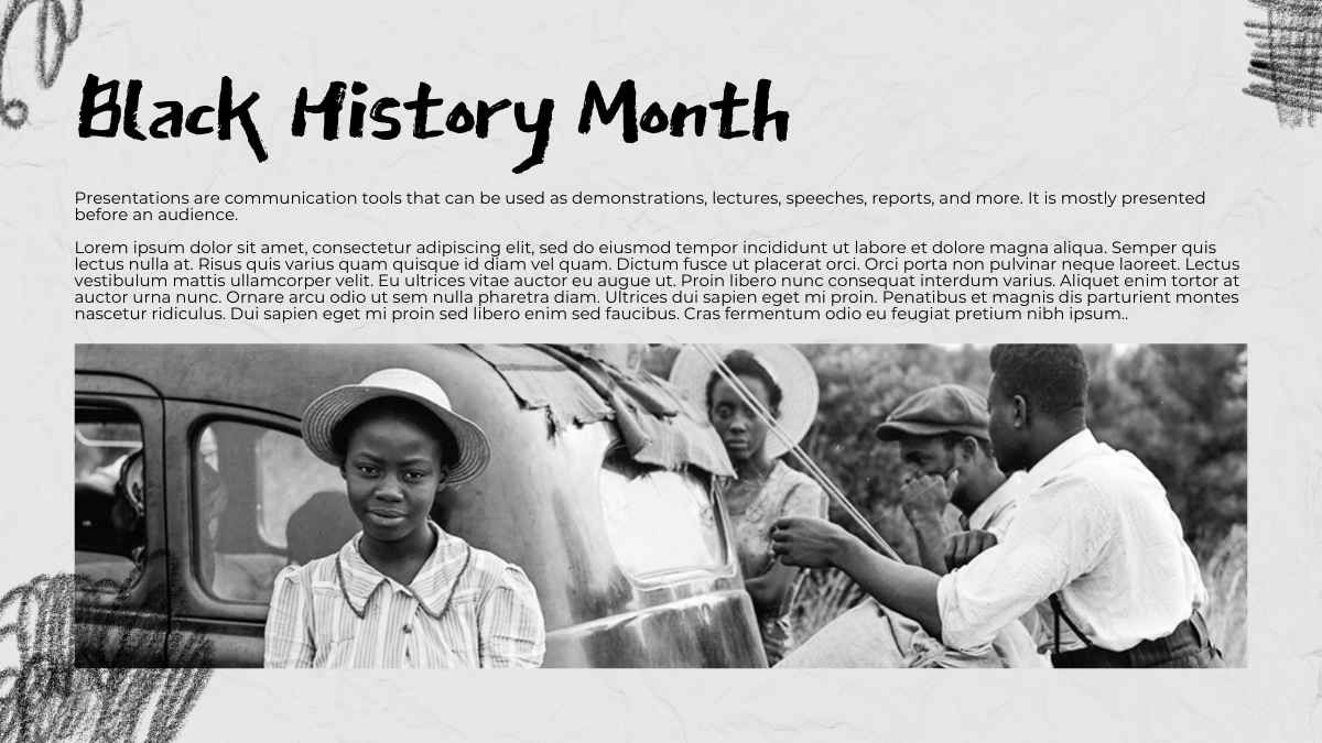 Grunge Black History Month Appreciation Program - diapositiva 8