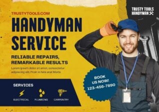 Slides Carnival Google Slides and PowerPoint Template Grunge Handyman Advertising Flyer 1