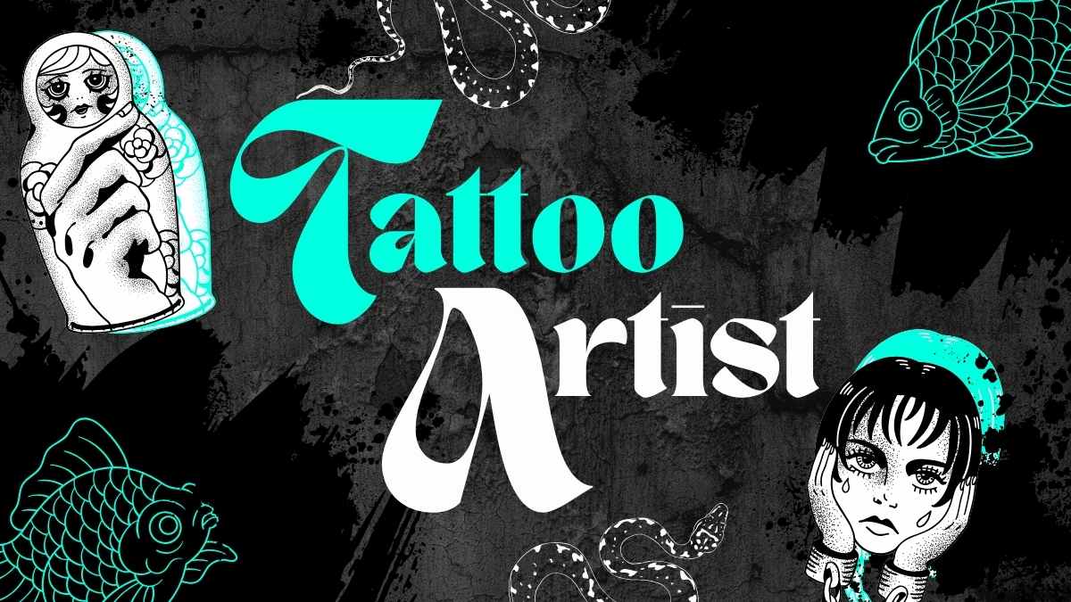 Plantillas para Artistas de Tatuajes con Estilo Grunge - diapositiva 1