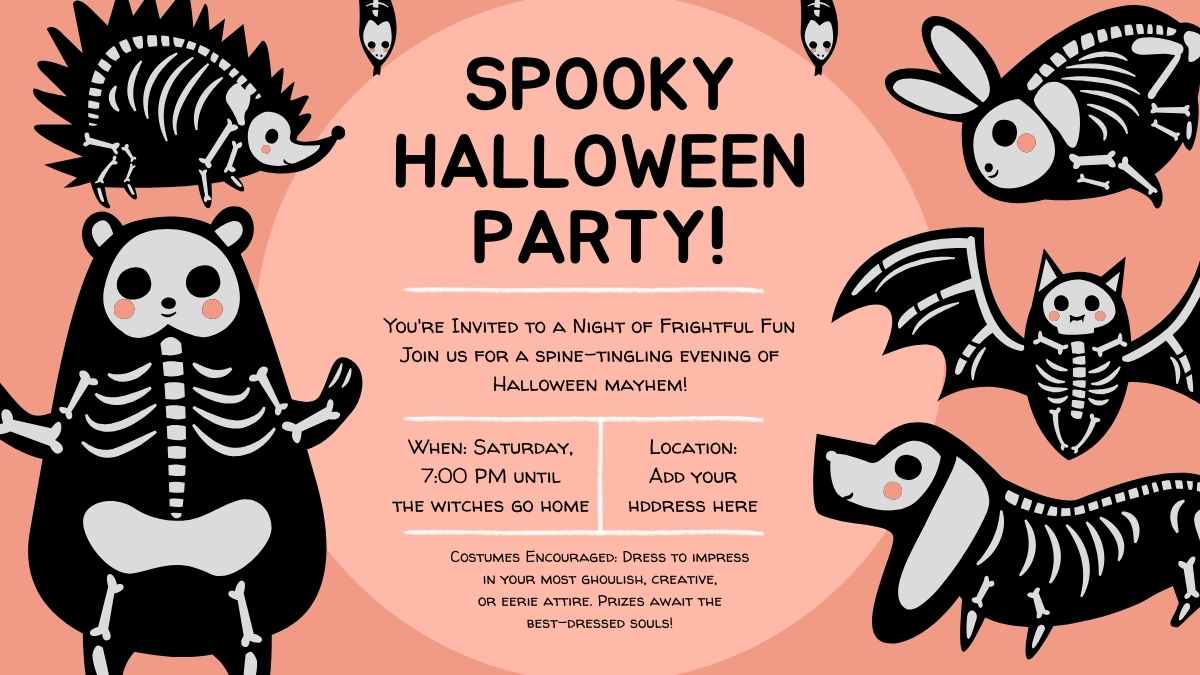 Halloween High School Party Invitations - slide 13