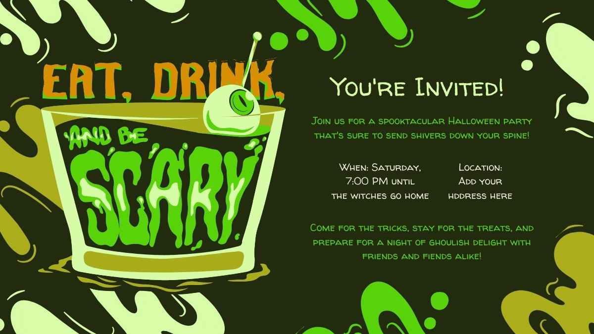 Halloween High School Party Invitations - slide 6