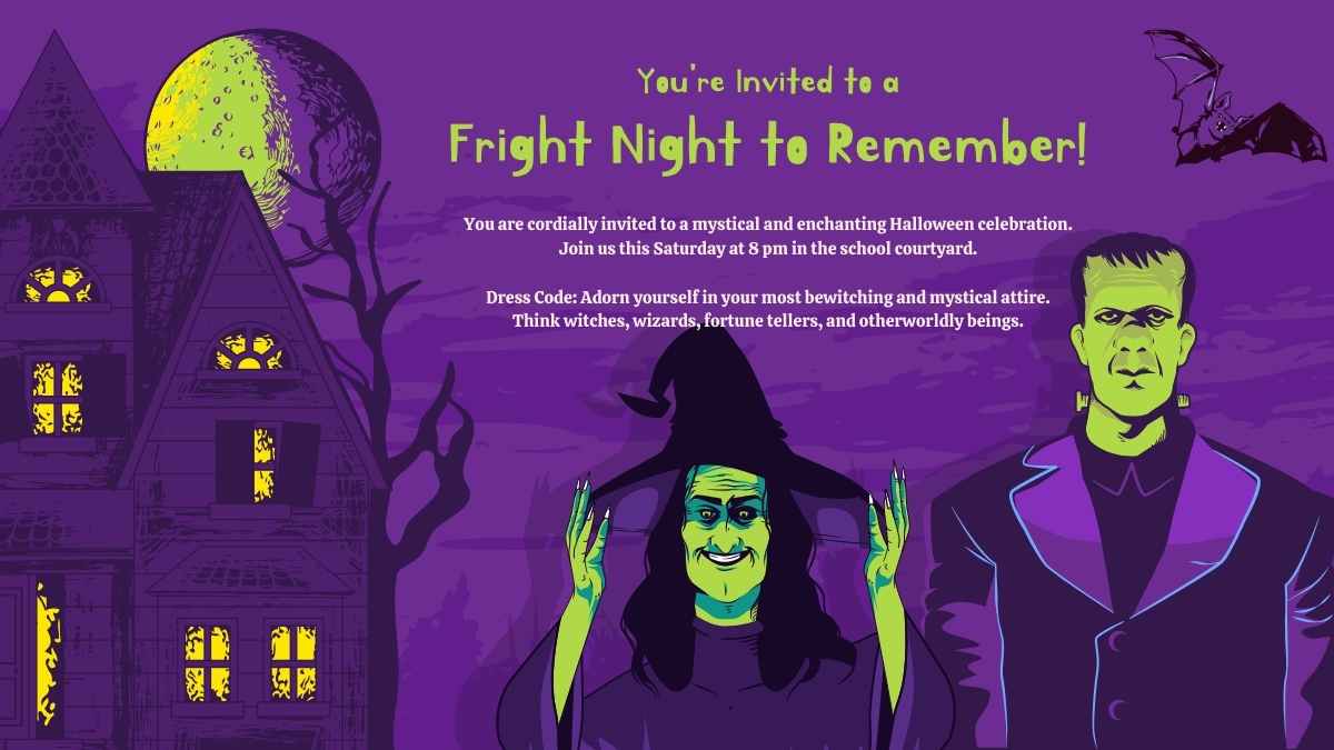 Halloween High School Party Invitations - slide 8