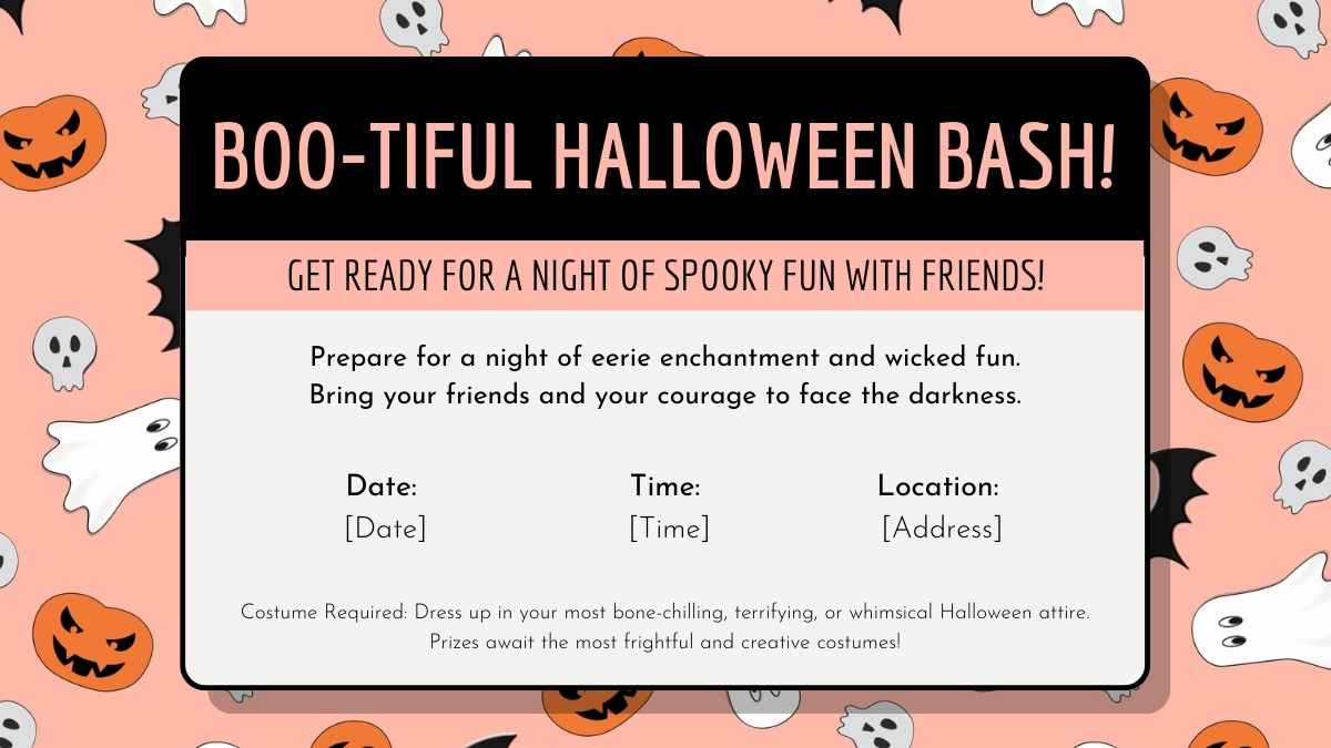 Halloween High School Party Invitations - slide 9