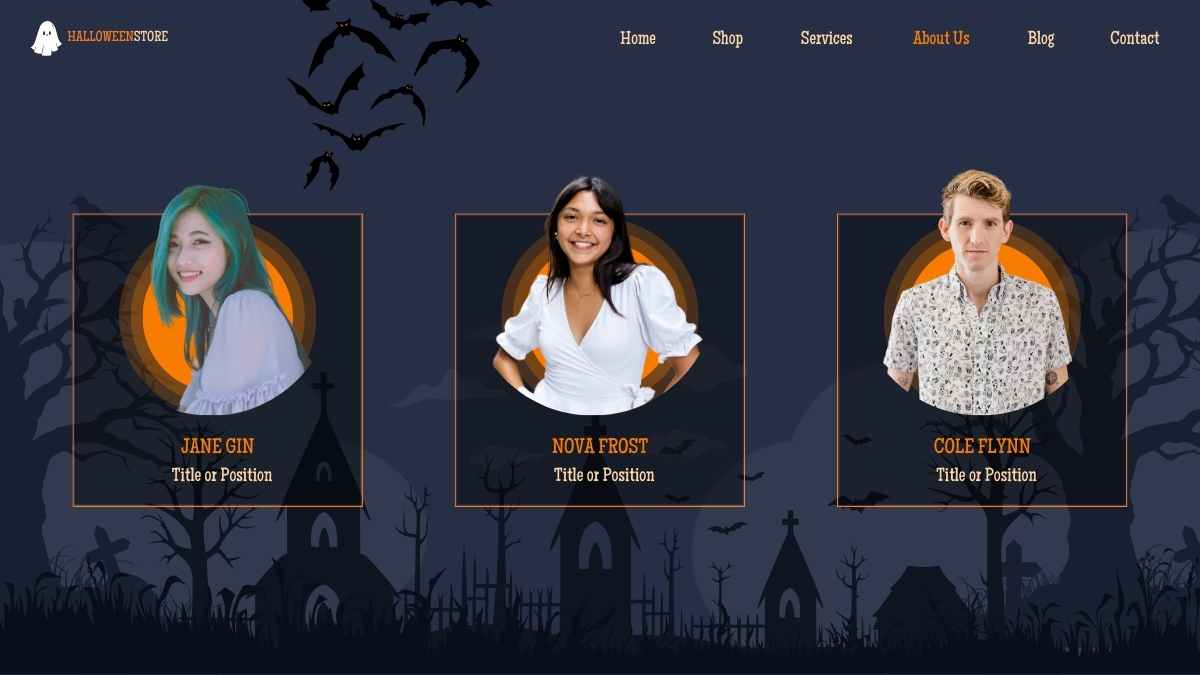 Design de Slides para Website de Loja Online de Halloween - deslizar 10