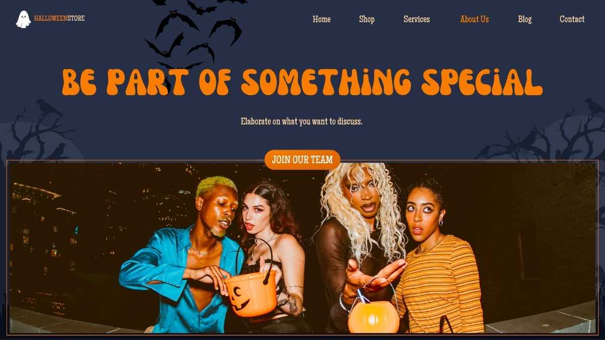 Diseño de Plantillas para Sitio Web de Tienda Online de Halloween - diapositiva 11