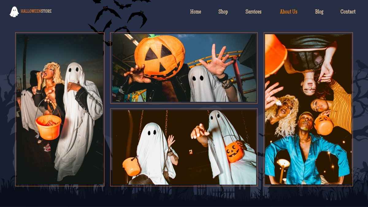 Design de Slides para Website de Loja Online de Halloween - deslizar 9