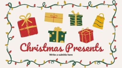 Hand-drawn Illustrated Christmas Presents Slides