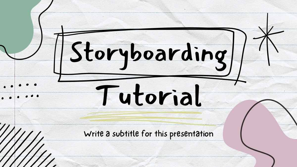 Hand-drawn Style Storyboarding Tutorial Slides - slide 1