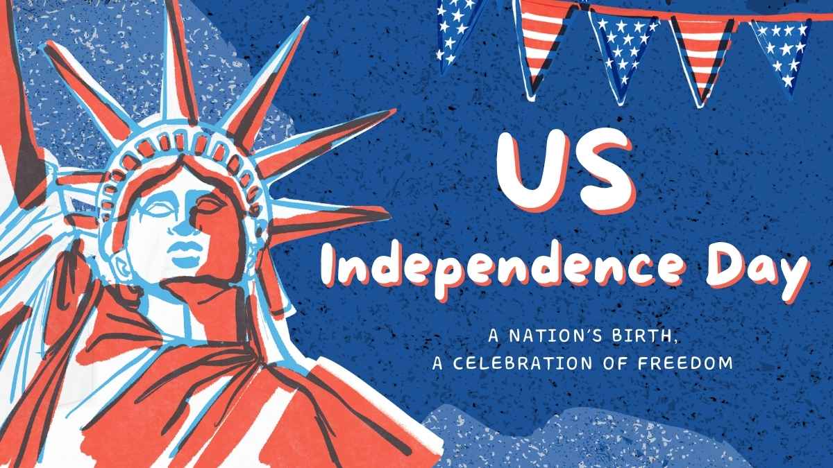 Hand-drawn US Independence Day Slides - slide 1