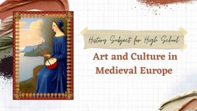 História: Arte e Cultura na Europa Medieval para o Ensino Médio – Slides Criativos de Educação em Branco