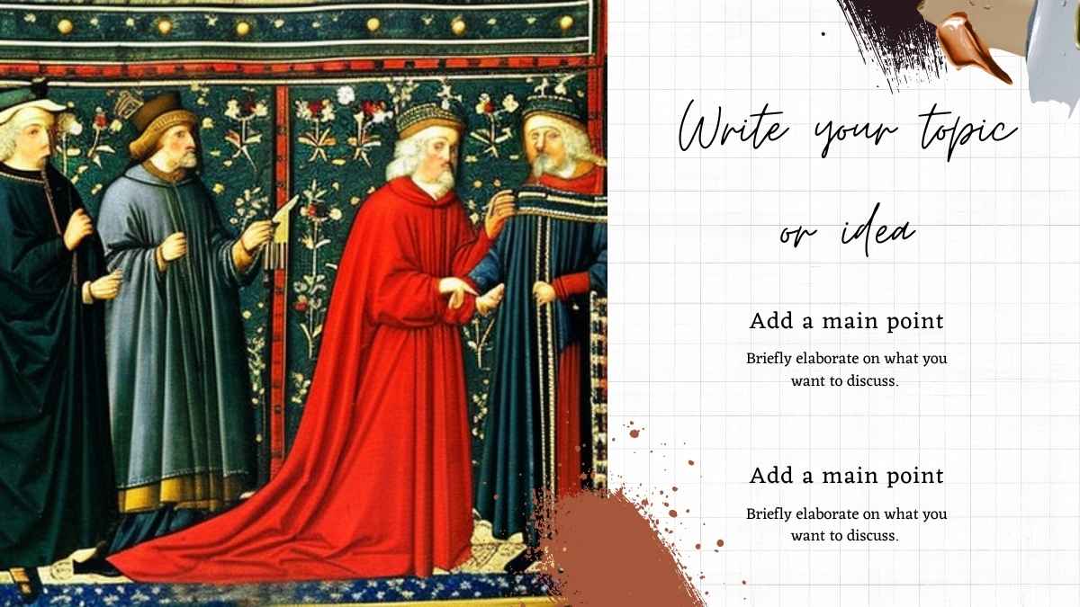 História: Arte e Cultura na Europa Medieval para o Ensino Médio – Slides Criativos de Educação em Branco - deslizar 12