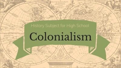 Matéria de História para o Ensino Médio Colonialismo Apresentações Educacionais Vintage em Bege e Marrom