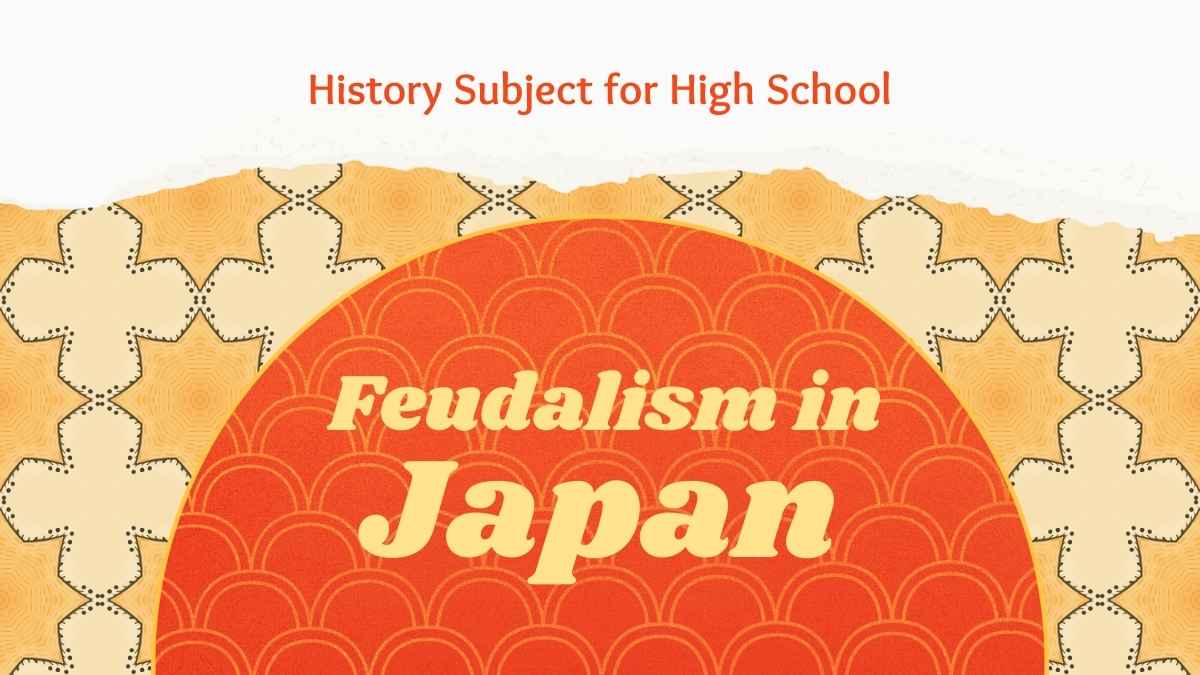 Slide Pembelajaran Sejarah Feodalisme Jepang untuk SMA dengan Ilustrasi Brown - slide 1