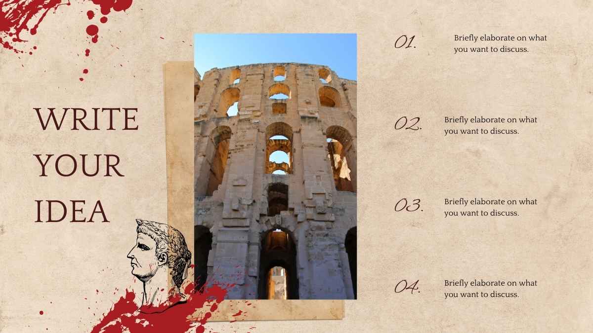 History Subject for High School Roman Empire Brown Scrapbook Educational Slides - slide 9