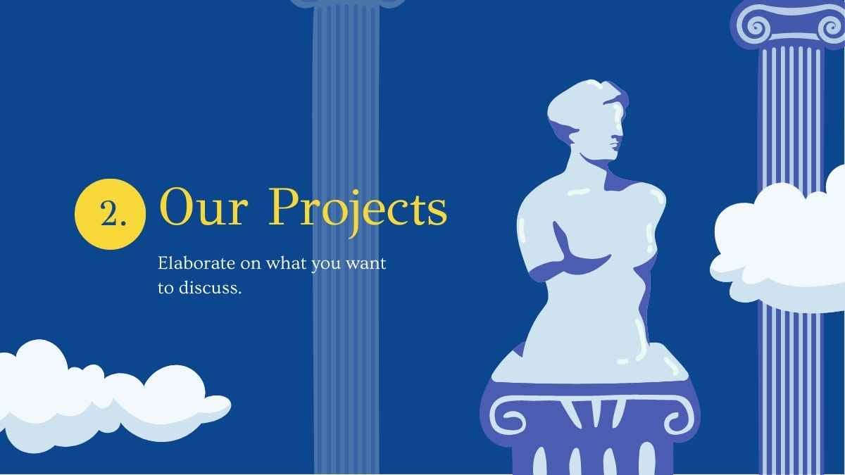 History Subject for Middle School Ancient Greece Blue Illustrative Educational Slides - slide 11