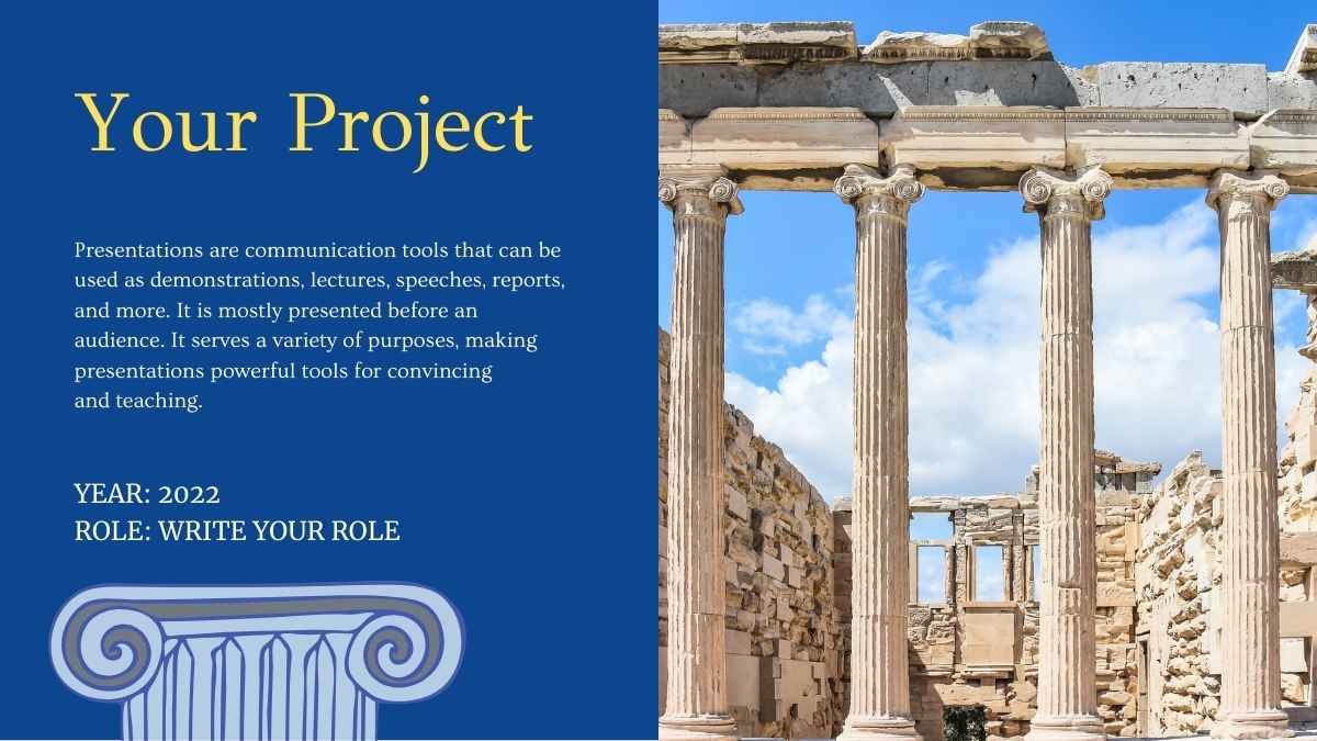 Materia de Historia para Secundaria: Antigua Grecia – Plantillas Educativas Ilustrativas en Azul - diapositiva 12