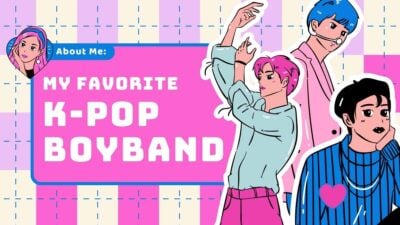 Plantillas Ilustradas Sobre Mí: Mi Boyband de K-Pop Favorita