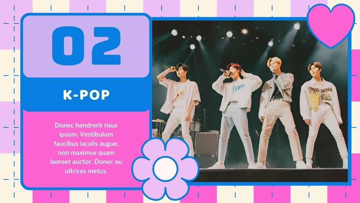 私について図解：私の好きなK-POPボーイバンドのスライド - slide 7