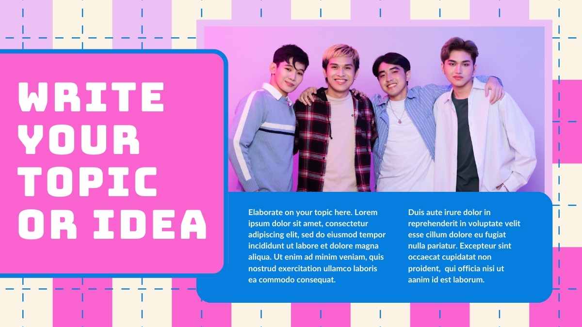 Plantillas Ilustradas Sobre Mí: Mi Boyband de K-Pop Favorita - diapositiva 8