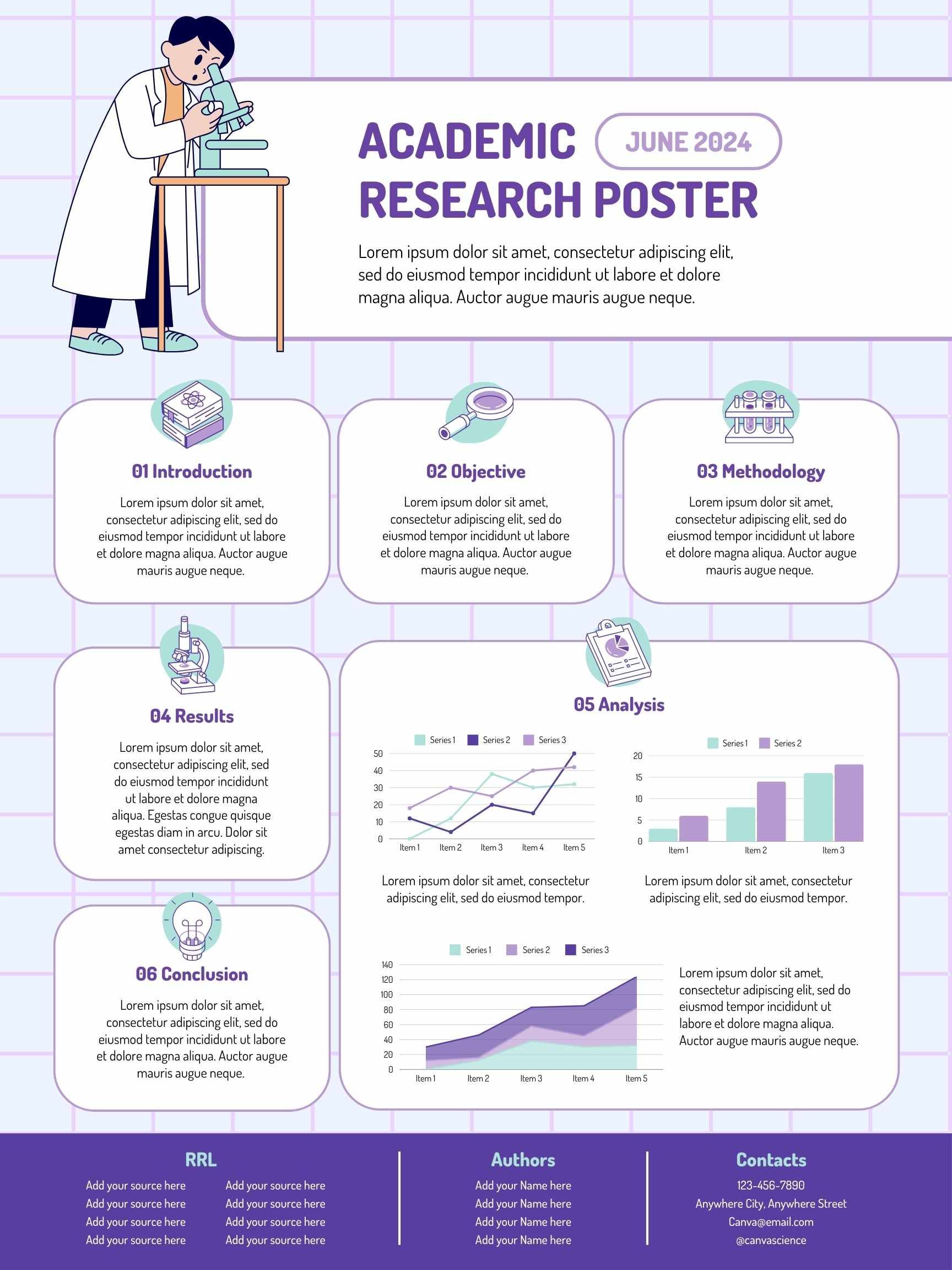 Illustrated Academic Research Poster - diapositiva 1