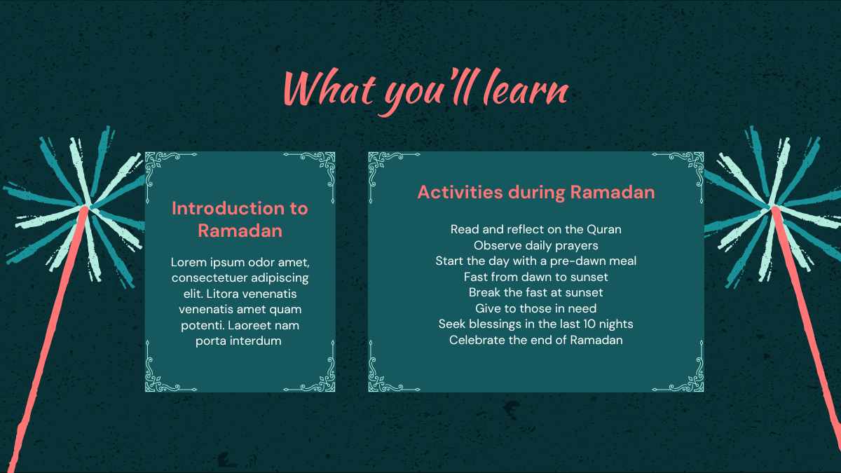 Illustrated Activities During the Month of Ramadan Slides - slide 2