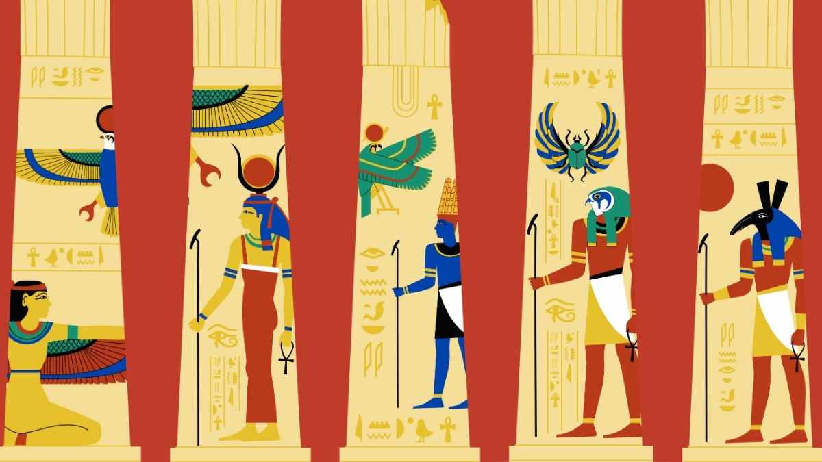 Illustrated Ancient Egypt Background Slides - slide 10