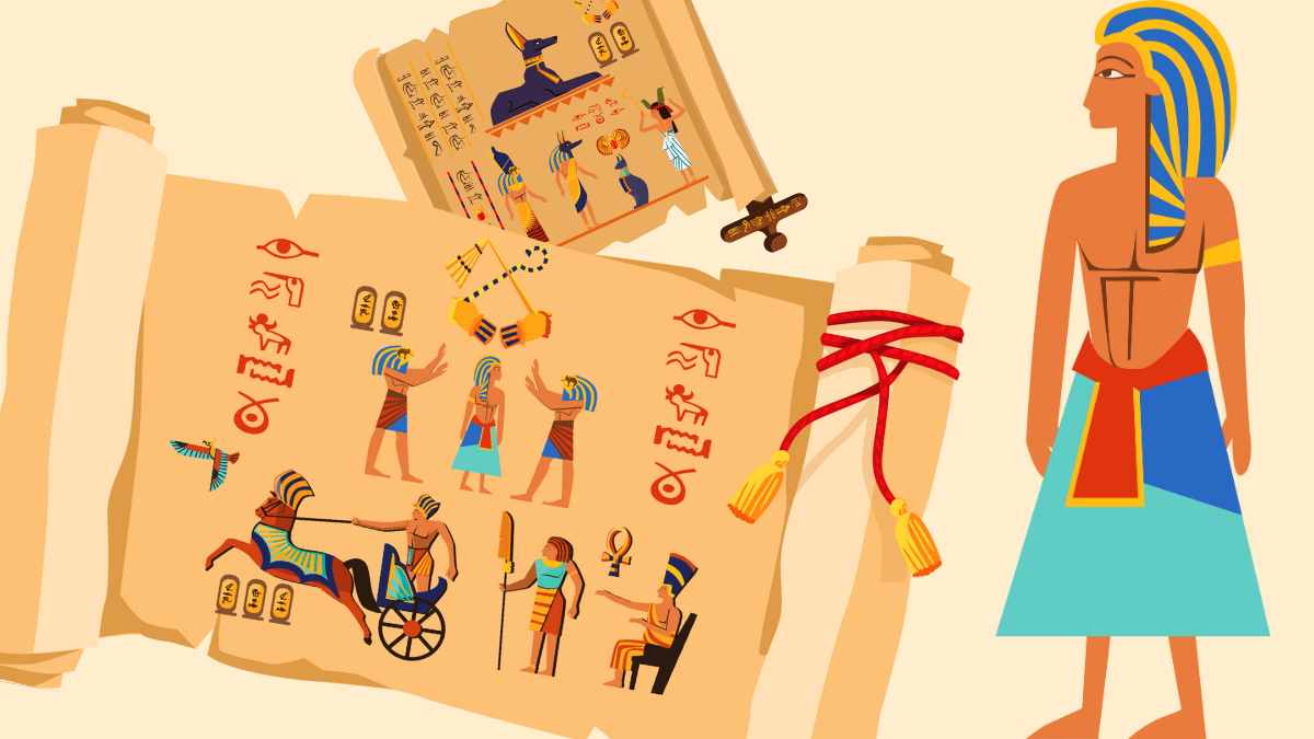 Illustrated Ancient Egypt Background Slides - slide 15