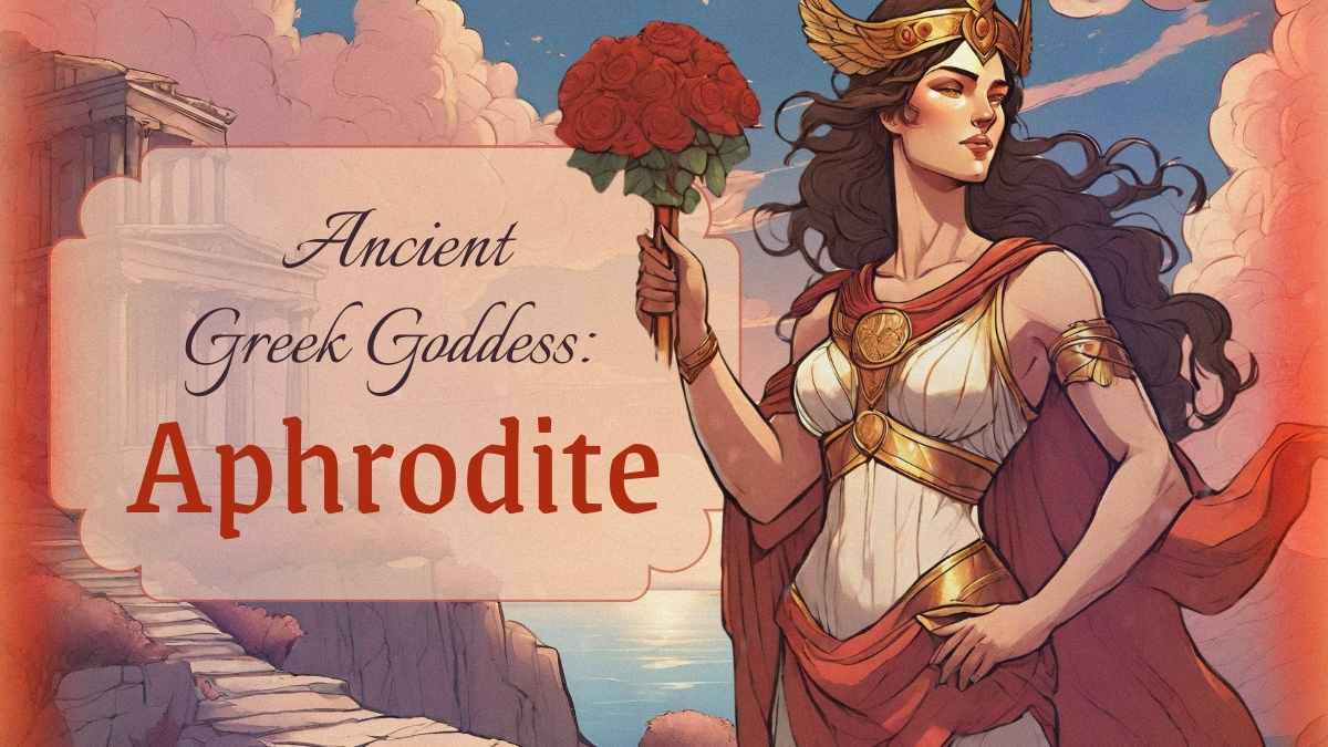 Illustrated Ancient Greek Goddess: Aphrodite Slides - slide 1