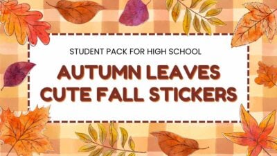 Illustrated Autumn Leaves Cute Fall Stickers – Student Pack for High School