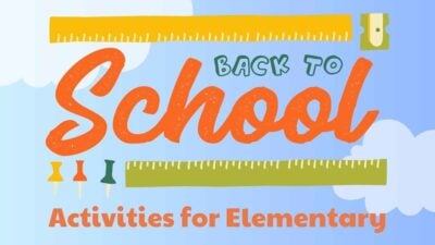 Illustrated Back to School Activities for Elementary Slides