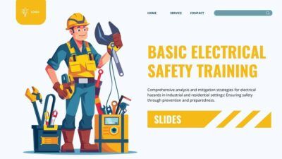 Slides Carnival Google Slides and PowerPoint Template Illustrated Basic Electrical Safety Training Slides 1