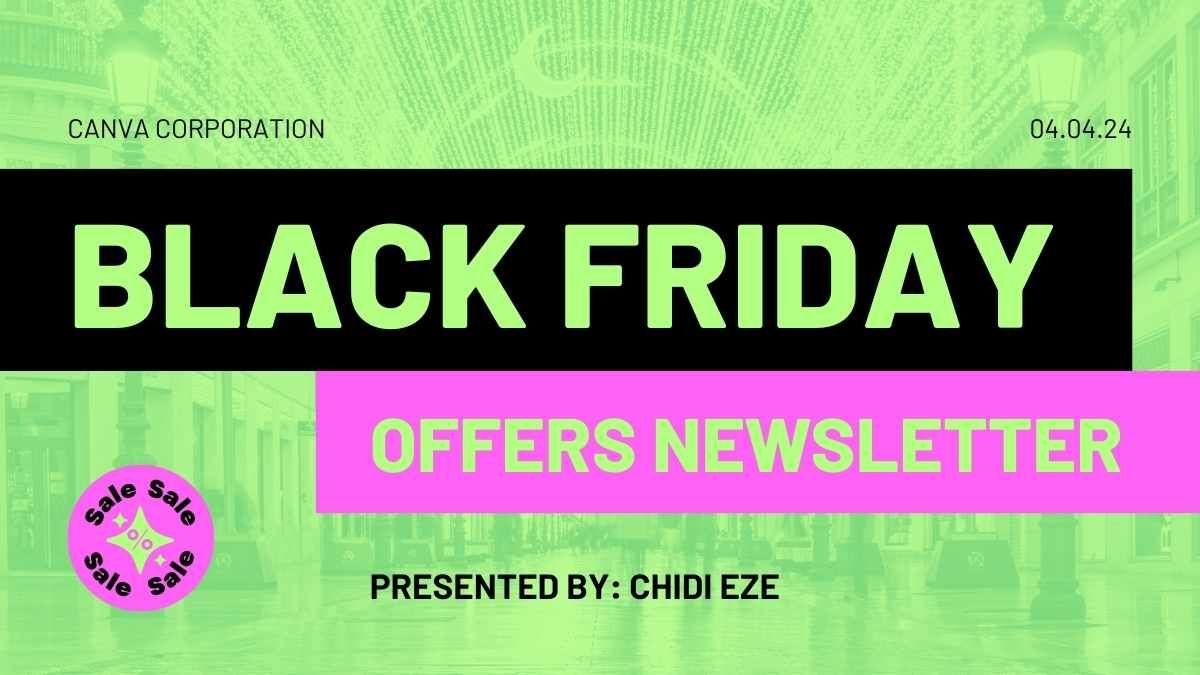 Illustrated Black Friday Offers Newsletter - slide 1