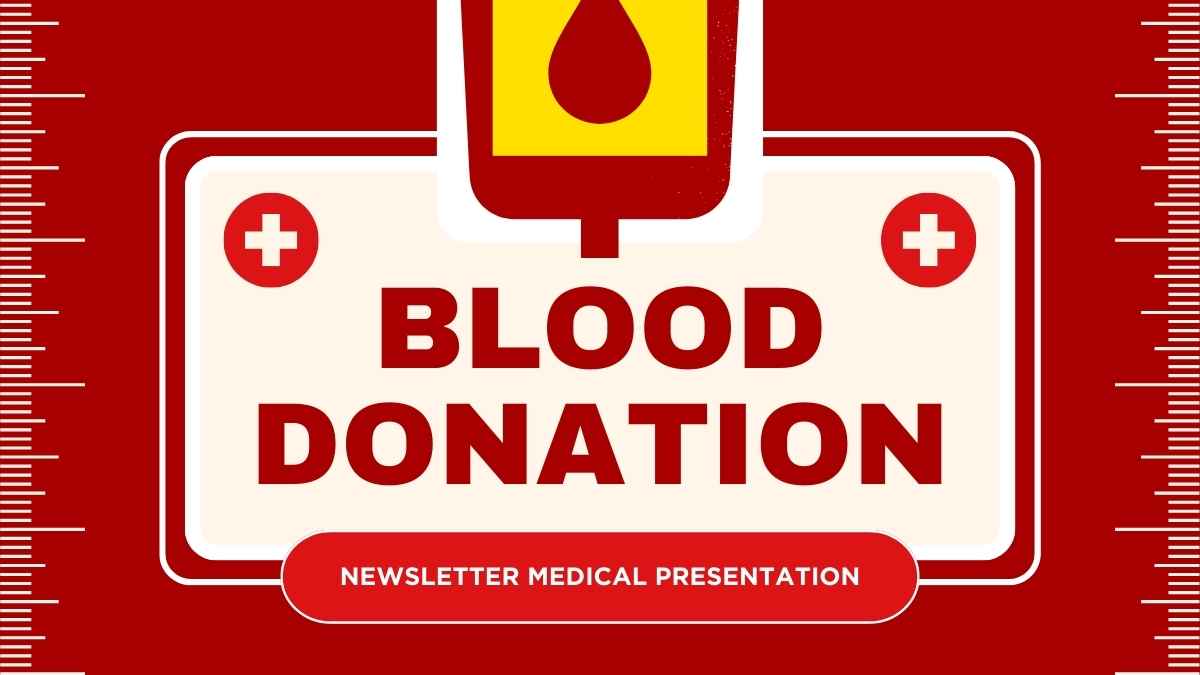 Illustrated Blood Donation Newsletter Slides - slide 1