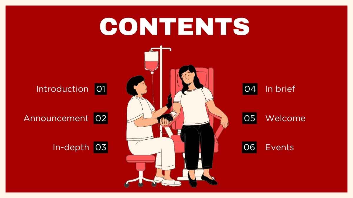 Slides Ilustrados para Newsletter de Doação de Sangue - deslizar 3