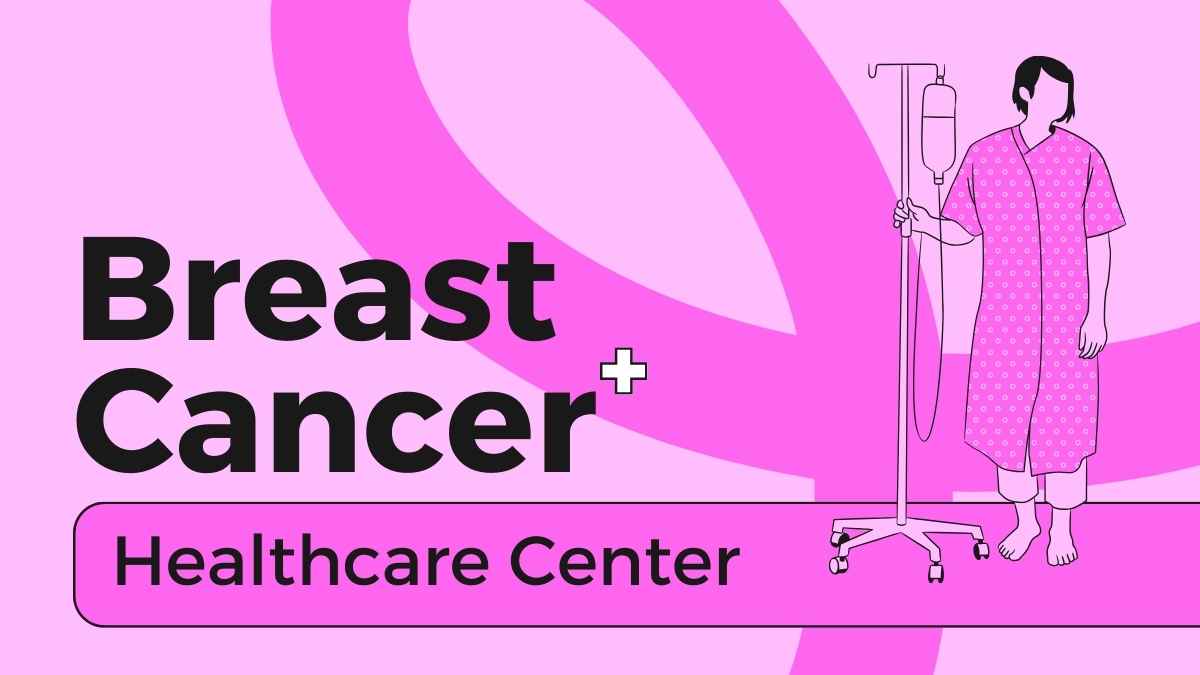 Illustrated Breast Cancer Healthcare Center Slides - slide 1