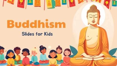 Slides Carnival Google Slides and PowerPoint Template Illustrated Buddhism Slides for Kids 1