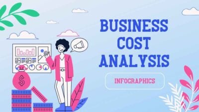 Infografis Analisis Biaya Bisnis dengan Ilustrasi