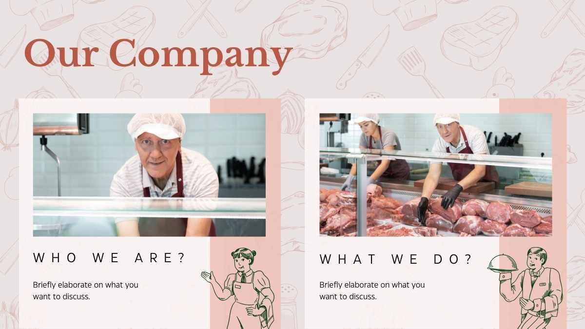 Illustrated Butcher Shop Business Plan Slides - diapositiva 5