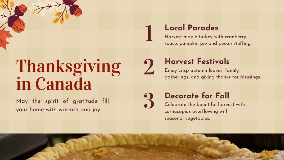 Illustrated Canadian Thanksgiving Day Background Slides - slide 6